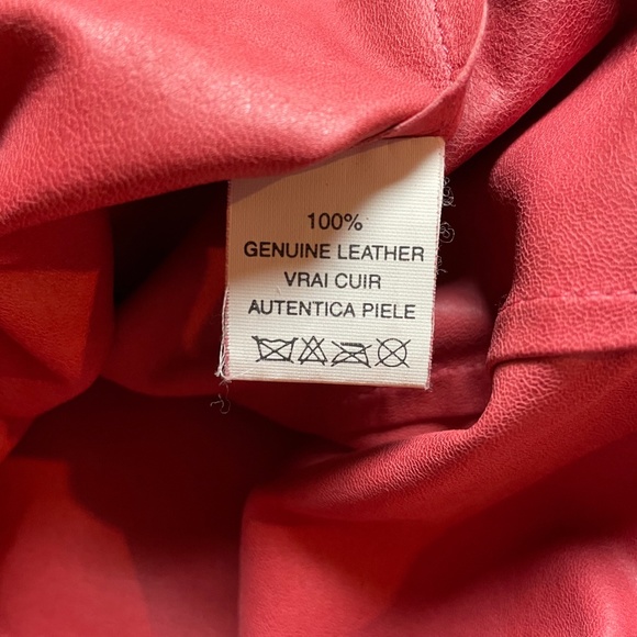 [6] ZENOBIA Italian Leather Red Suede Snap-Down Overshirt/Jacket - Picture 5 of 10